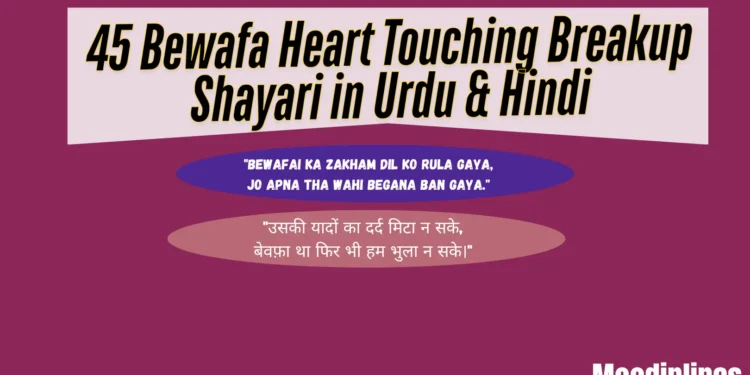 Bewafa Heart Touching Breakup Shayari